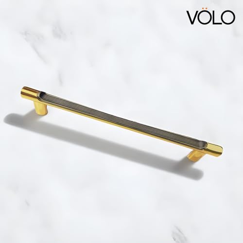 Image of VOLO Wardrobe Cabinet Handle - Sleek Pull Handle for Drawers, Wardrobes, Sliding Doors, and Cabinets in Kitchen, Bedroom, and Office (R-241) (1, Antique Gold, 288MM (12 Inch))
