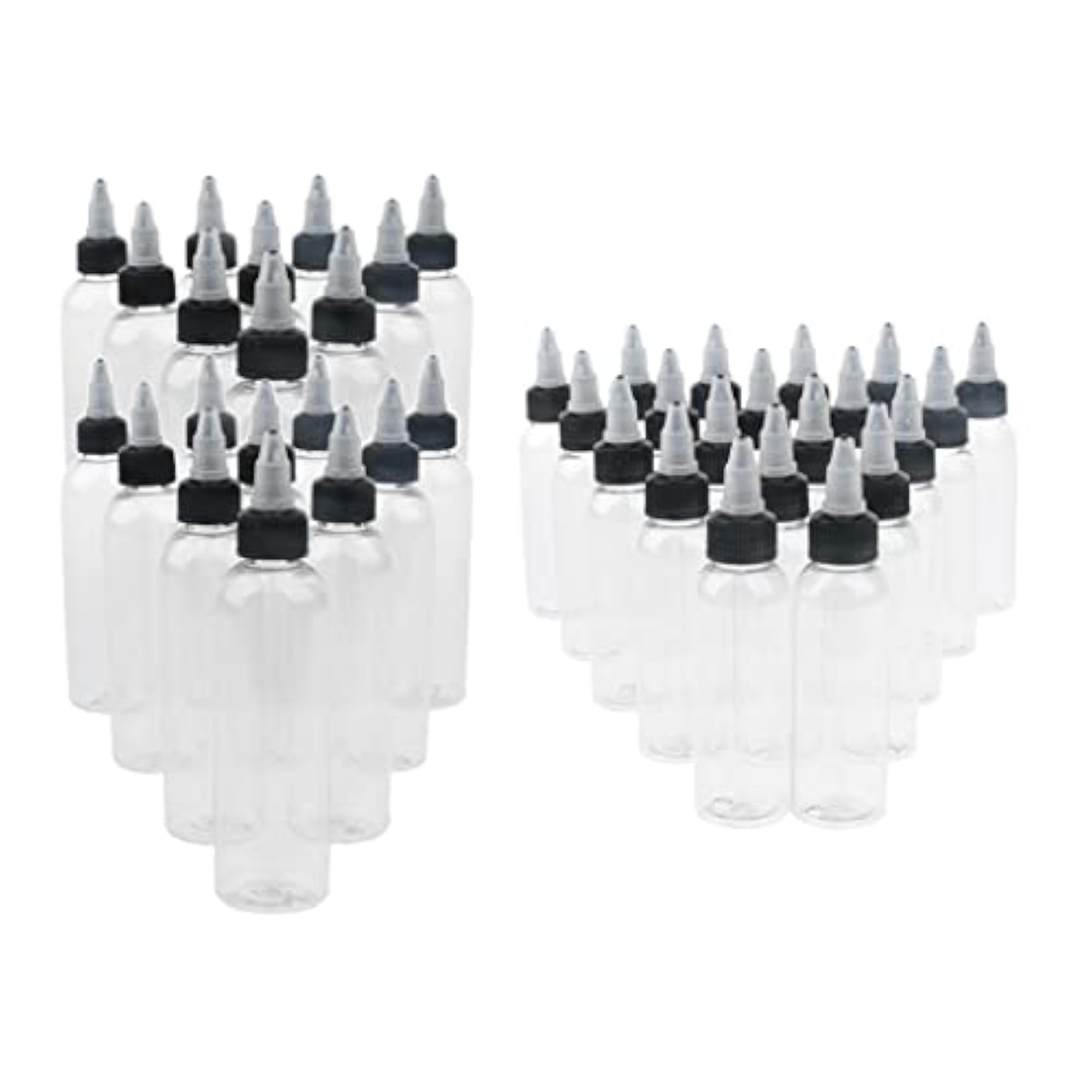 40x Clear Empty Squeeze Bottles, 120ml