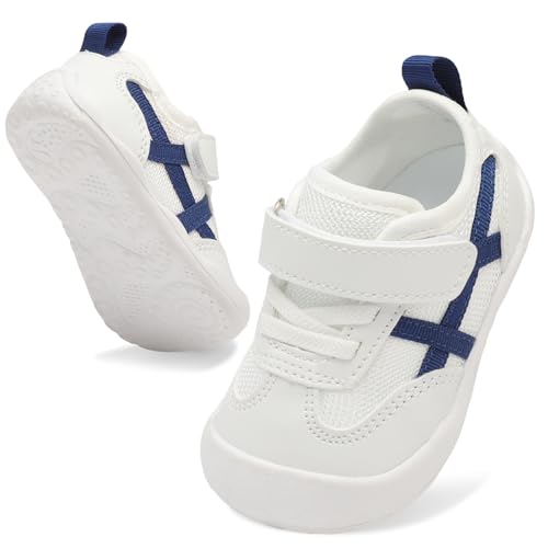 Image of Scurtain Baby Shoes Boy Girl First Walking Shoe Infant Crib Breathable Sneakers Lightweight Barefoot Shoes for Babies