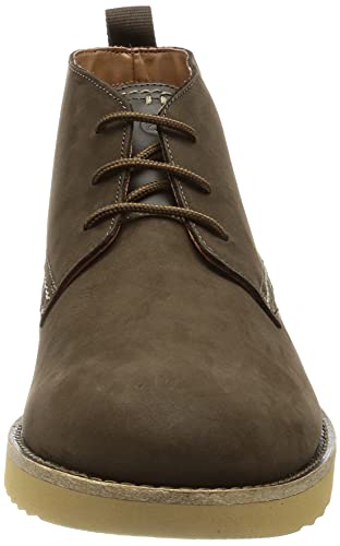 Image of Clarks mens Fallhill Mid Dark Brown Nub BOOT