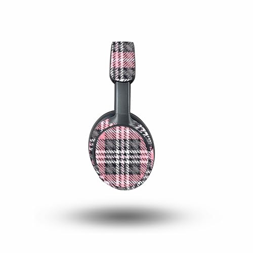Image of MightySkins Carbon Fiber Skin Compatible with Bose QuietComfort Ultra - Pink Plaid | Protective, Durable Textured Carbon Fiber Finish | Easy to Apply