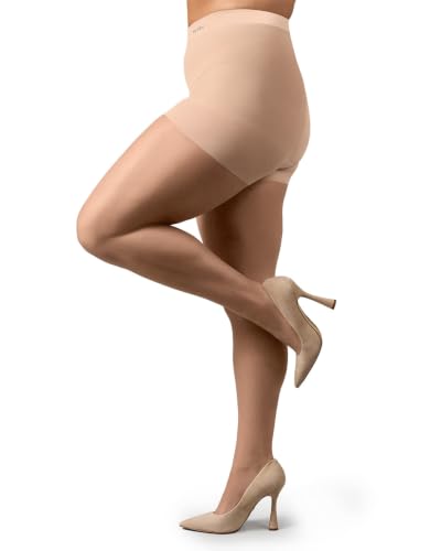 Image of MeMoi Plus Size Curvy Ultra Sheer Control Top Pantyhose