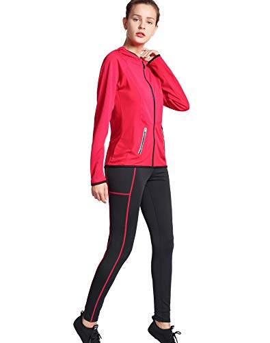 Active Wear Sets for Women -Workout Clothes Gym Wear TracksuitsYoga Jogging Track Outfit Legging Jacket 2 Pieces Set - Thumbnail 7