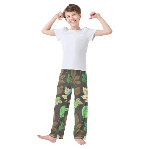 J JOYSAY Various Foliage Plant Darkbrown Pajamas Pants Soft Long Pajama Bottoms Lounge Sleep Pants Size S-XL3