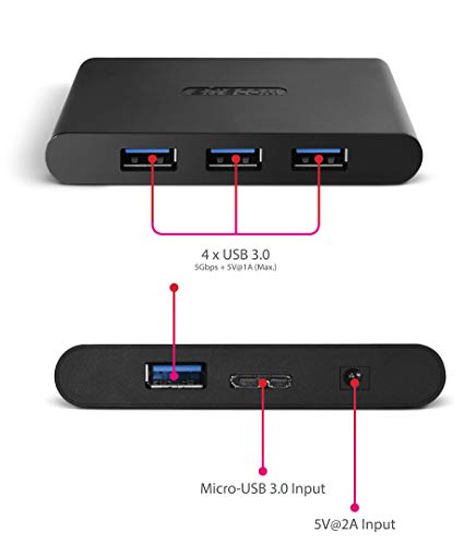Sitecom Hub a 4 Porte, USB 3.0 Nero/Antracite