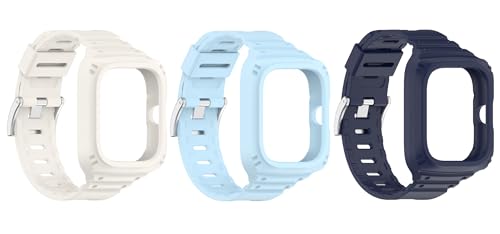 [SHEAWA] Redmi Watch4�p�o���h �x���g �P�[�X+�o���h��̌^ �S�ʕی� 3�_�Z�b�g �����o���h �V���R�� �ւ��o���h �����x���g �A�N�Z�T���[ (�A�C�{���[+���C�g�u���[+�~�b�h�i�C�g�u���[)