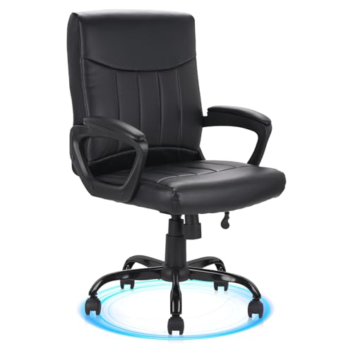 CLATINA Leather Office Executive Chair with Lumbar Support and Pa...