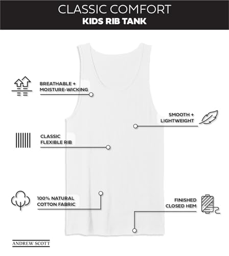 Andrew Scott Basics Boys' 10 Pack Color A-Shirt Sport Tank Top Undershirts2
