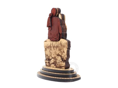 Estatua de madera tallada de Sai Baba 4 pulgadas miniatura 4