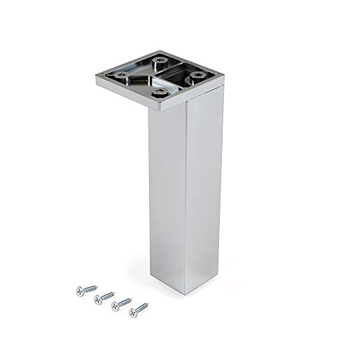 Patas para mueble elevadas de 140mm para limpieza facil, lote cromado Emuca 2