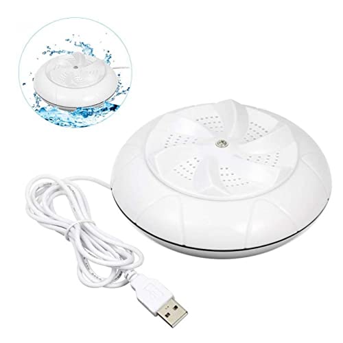 ALISSA Portable Ultrasonic Turbine Washing Machine 1 kg Laundry Quantity Mini Rotating Washer with USB Cable for Travel Home Business Trip