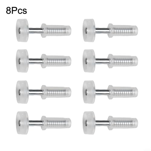 Kit de Herrajes para Puerta Plegable 8 piezas Ruedas Guía Superior de 3/8 Pulgadas - Piezas de Repuesto de Nylon y Metal para Puertas de Clóset Plegables miniatura 4