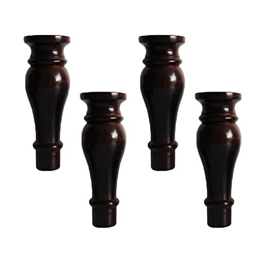 Patas de madera de 18cm estilo calabaza para elevar el sofá del salón 2
