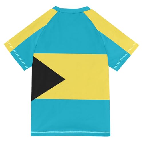 Aflyko Patriot Kid Rashguard Shirt Bahamas Flag Boys Girls Swimsuit Top2