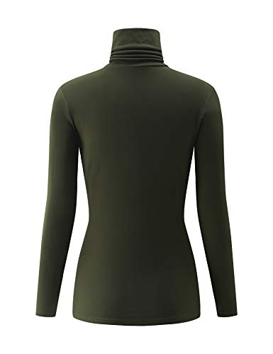 Image of Kindcall Casual Turtleneck Tops Lightweight Long Sleeve Soft Thermal Shirts for Women