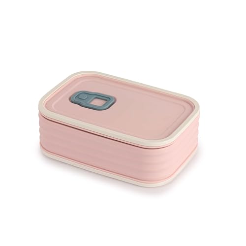 Image of CELLO Fresh Pack Large Stainless Steel Insulated Lunch Box for Office & Daily Use, Baby Pink | Food Grade, Microwave Safe Airtight Hot Case Tiffin Meal Snacks Lunch Box for Kids, Travel & Picnic