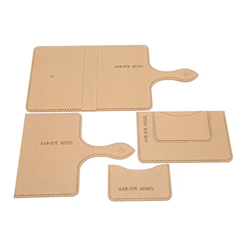 DIY Leather Passport Bag Acrylic Template Kit, Clear Stencil for Handmade Wallet Card Holder & Travel Organizer