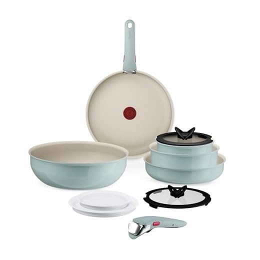 Tefal Ingenio Serenity, 11-delige pannenset, antiaanbakcoating, veilige afneembare handgrepen, stapelbaar, L828SB04
