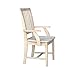 IC International Concepts Mission Side Chair with Arms Solid Parawood, Box Seat Construction, Kitchen/Dining, 22