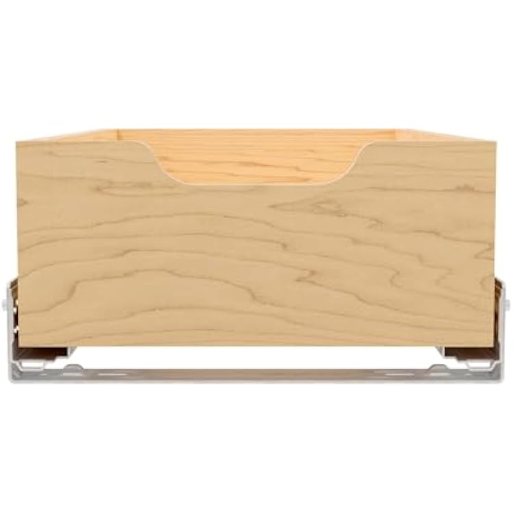 Rev-A-Shelf Reduced Depth Pullout Kitchen Cabinet Organizer and Drawer Box with Soft-Close for 15 Base and 11.75 W Cabinet Opening, 4WDB-1219SC-1