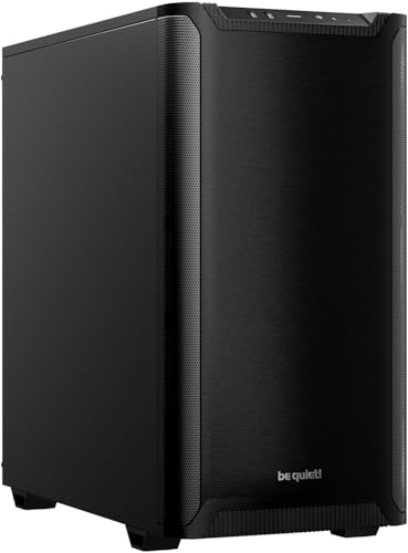 be quiet! Pure Base 501 boîtier PC, Panneau Avant Plein et élégant, 2 Ventilateurs Pure Wings 3 140 mm PWM préinstallés, Forte Pression d’air, Espace généreux, USB 3.2 Gen. 2 Type C