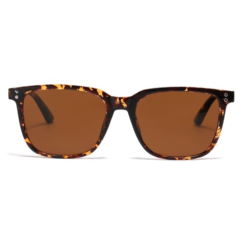 Image of Polarized Square Sunglasses for Men Ultralight Classic Retro Square Driving Shades UV400 Protection Sun Glasses