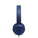  JBL TUNE500 Kabelgebundener On-Ear-Kopfhörer mit One-Knopf-Fernbedienung und Mikrofon, Blau