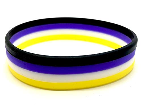 Patch Nation Non Binary Nonbinary Gay Pride Lesbian LGBT Flagge Silikon Armbänder