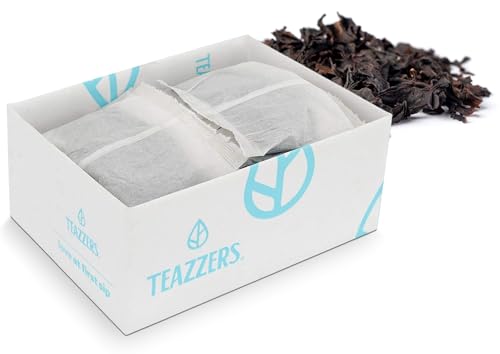 Teazzers Premium All-Natural Black Tea Bags – Great for Foodservice Commercial Ice Tea Brewers | Unsweetened USA-Made Bulk Green Tea for Restaurants, Cafés & Home Brewing (2 Ounce, 48 Count)