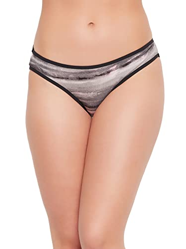 Image of Clovia Women's Low Waist Marble Print Bikini Panty in Multicolor