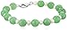 Amazon Collection Rhodium-Plated Sterling Silver Jade and Freshwater Cultured Pearl Necklace, Bracelet, and Stud Earrings Jewelry Set