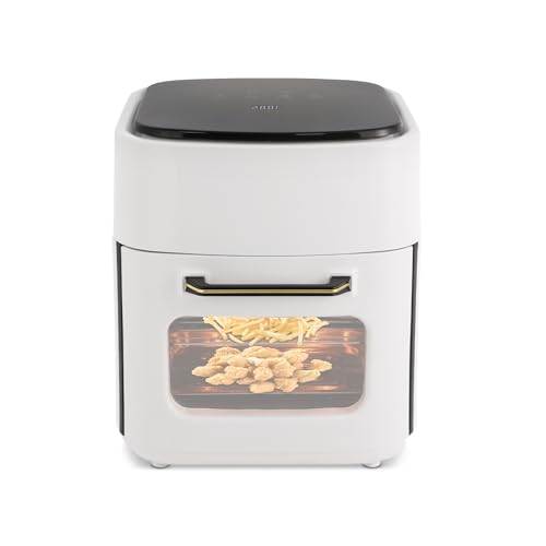 MEELRYD Heißluftfritteuse, Minibackofen, Airfryer mit LED-Touchscreen, 65min Timer, Haushalten, 15L Familiengröße, Automatische Abschaltung, Großes Sichtfenster, Weiß MEELRYD Heißluftfritteuse, Minibackofen, Airfryer mit LED-Touchscreen, 65min Timer, Haushalten, 15L Familiengröße, Automatische Abschaltung, Großes Sichtfenster, Weiß