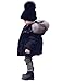 Odziezet Manteau Duffel-Coat Hiver pour Bébé Garçon Fille à Capuche Blouson Epaisse Chaud Hoodies ,Noir,2-3 ans