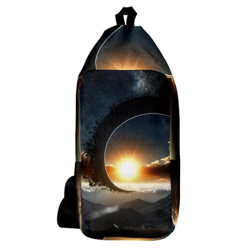 Bolsa cruzada unisex multicolor para viaje y mochila de hombro cruzada