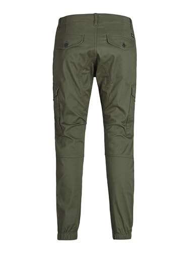 JACK & JONES Hose Cargo Jogger Pants Paul Flake AKM 542 Twill Gummibund, Olive Night ,29W / 34L – Ansicht 4