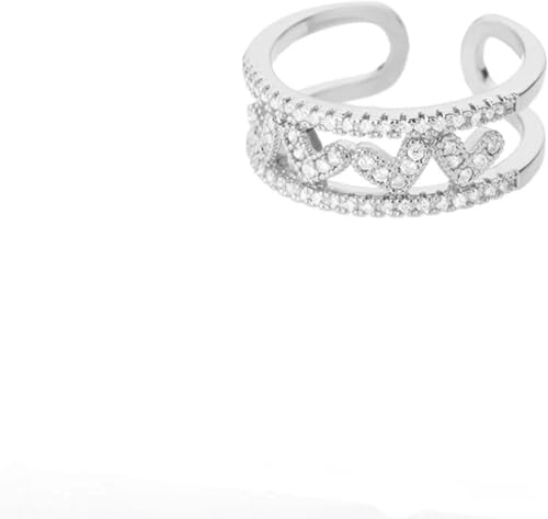 Bijoux bague en cristal pavé aux finitions soignées et anneau ajustable