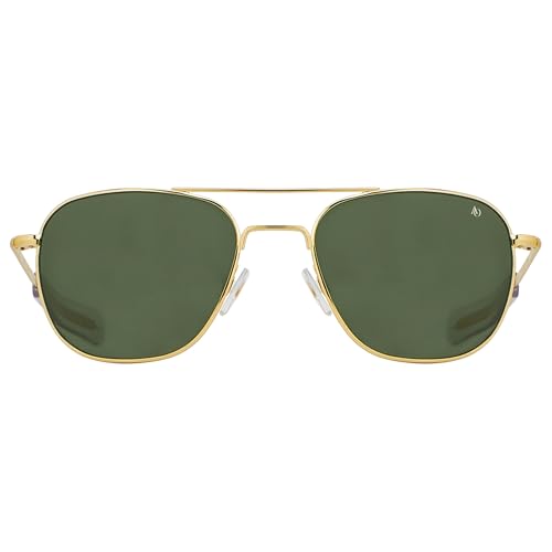 Image of AO American Optical Gold Original Pilot Sunglasses | Nylon & Glass Lenses | Polarized & Non-Polarized