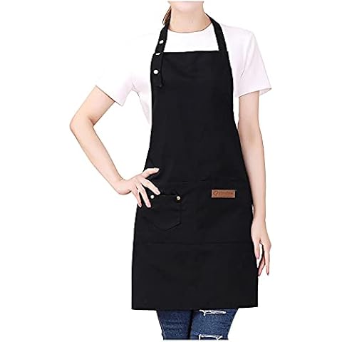 Delantal de cocina Watwass para hombre y mujer con bolsillos Cover