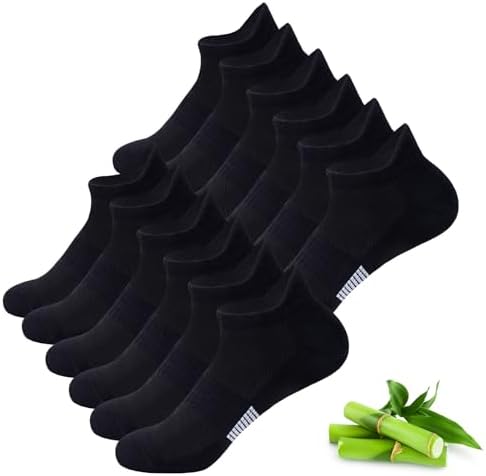 inaWarm Bambus Sneaker Socken Damen, 6 Paar, Atmungsaktiv | 33% Bambusviskose und 33% Baumwolle mit Mesh, nahtloser Spitze, Fußgewölbestütze sowie verstärkter Ferse und Spitze.