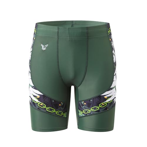 HUGE SPORTS Mens Rash Guard Swim Shorts Compression