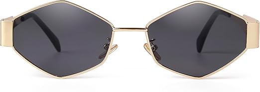 dark wost Retro Hexagon Sunglasses for Women and Men | Trendy, Stylish, & Durable Metal Frame Vintage 90s Sunglasses With UV 400 Protection Lenses-picture-11