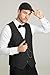 Gionforsy 1920s Mens Costume Gatsby Gangster Vest Fedora Hat Suspenders Bow Tie Costume Accessories Set