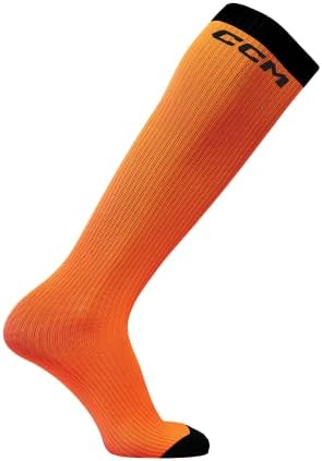 CCM Hockey Skate Liner Socks (Junior, Orange)