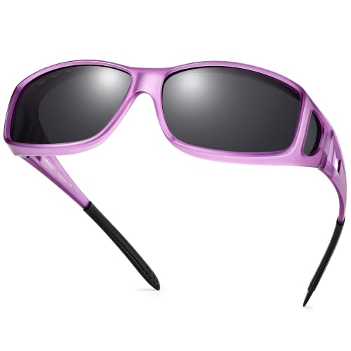 Image of URUMQI Polarized Sunglasses Fit Over Glasses for Men Women, Wraparound Sun Glasses UV400 Protection for Driving Fishing
