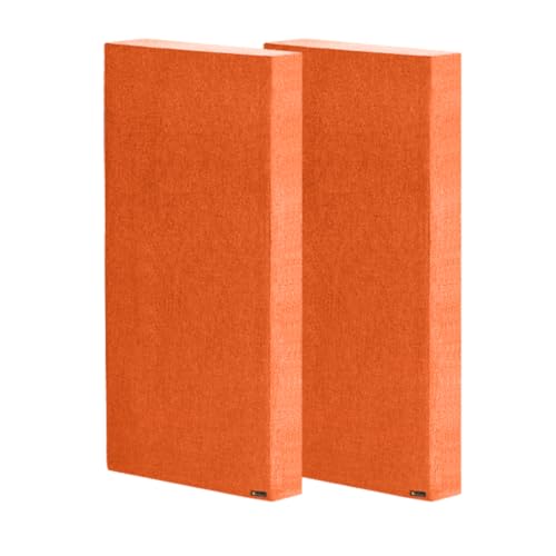 Image of Timber Acoustics | Soundproofing Broadband Absorbers | Rockwool | Pine-wood | Room Acoustics & Soundproofing | 2' x 4' x 5 inch [SET OF 2] NRC > 0.9 (Orange)