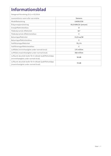 SIEMENS Hotte casquette LU63LCC50