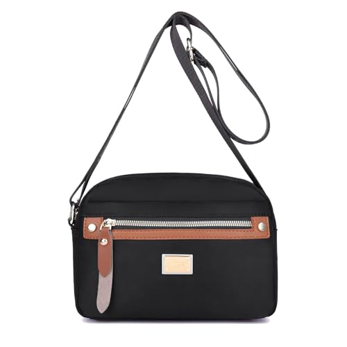 Popularate Nylon Crossbody Bag, Nylon Shoulder Messenger Bag, Large Capacity Crossbody Handbag for Women