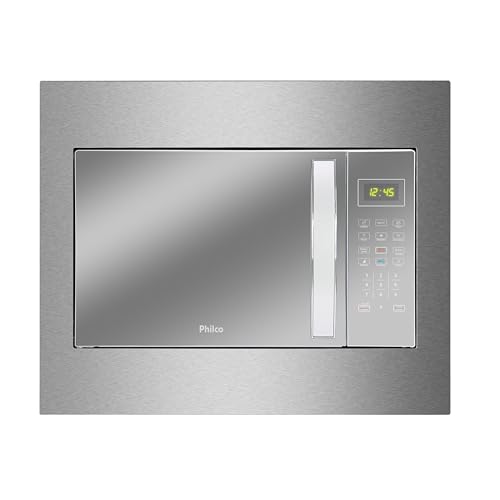 Micro-ondas Philco 33L Prata Espelhado Limpa Fácil PMB38E, 220V
