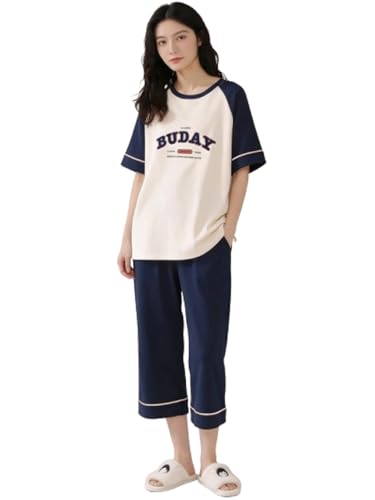 Image of Lymio Womens Korean Night Dress | Full Pyjama Set | Korean Nightsuit | Women Nightwear |Round Neck Full Sleeve Nightsuit | Loungewear | Everyday Nightdress (W-ND-1)