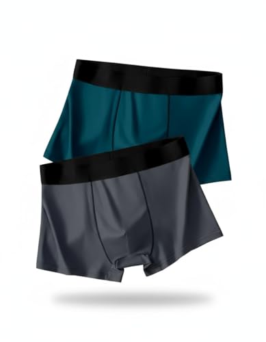 Image of Anti Bacterial Micromodal Solid Underwear for Men Combo Airsoft Trunk Breathable Inner for Men Sweatproof Underwear Imported Nylon Fabric Multi Pack of 2